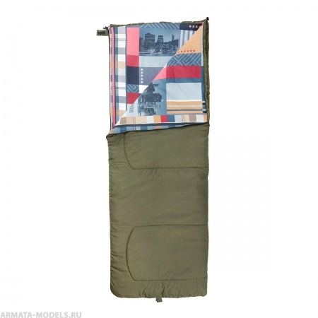 Спальный мешок-одеяло OLYMPUS 200B (185х70, холлоф., зеленый/город) (T-HS-SB-O-200B-NC) Helios