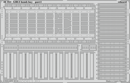 48764 Фототравление A3D-2 bomb bay for Trumpeter kit
