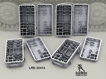 LRE35415 Миниатюра Пустой пластиковый контейнер от 122 мм боеприпасов повышенной дальности - 4 шт