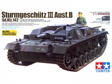 35281T Sturmgeschutz III Ausf. B с интерьером, металлическим стволом, решетками фототравления, 1 фигура Tamiya