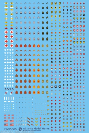 LW35065 WWII US ARMY Insignia Set