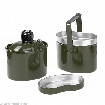 Набор посуды армейский котелок+фляжка (1000мл/900мл) (HS-NP 020031-00) Helios