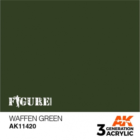 AK11420 Краска акриловая 3Gen Waffen Green