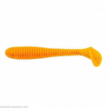 Виброхвост Catcher 3,55"/9 см Orange & Sparkles 5шт. (HS-2-022) Helios