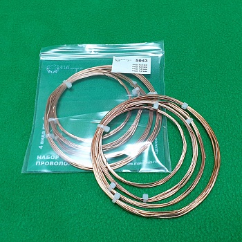 5043 набор медной проволоки 0,5-0,8-1,0-1,2 мм, 4 вида по 2 м