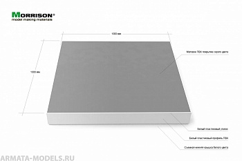 120-pod-001 100см x 100 см. Подмакетник под создание макета.