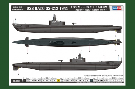 83523HB USS Gato SS-212 1941 Hobby Boss