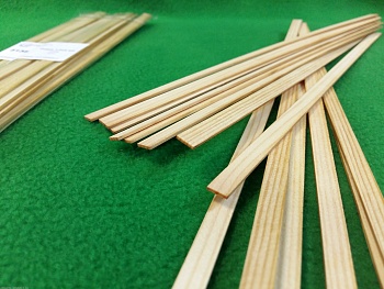 5138 рейки 1,5х8 мм - длина 300 мм - сосна - 20 шт