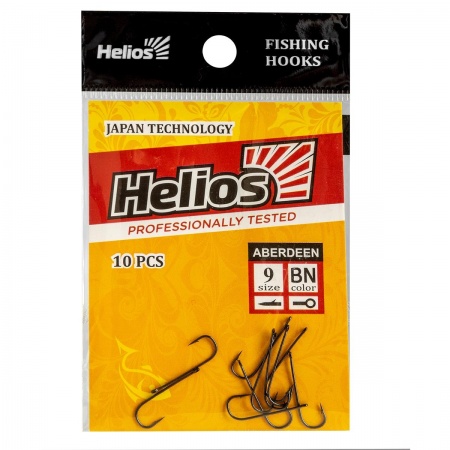 Крючок Aberdeen с кольцом №9 цвет BN (10шт) (HS-AB-BN-9968-9) Helios