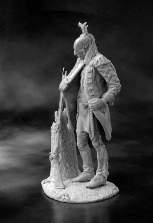 CHM-54070(M). Ирокез, 1755 г. Материал - белый металл. Chronos Miniatures