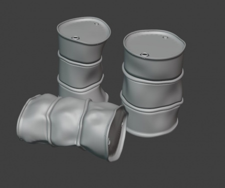 HE-48024 Миниатюра бочки мятые #1