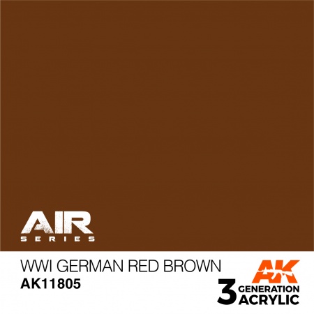 AK11805 Краска акриловая 3Gen WWI German Red Brown