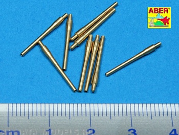 ABR-1:700-L-12  Дополнения для  Set of 9 pcs 406 mm  short barrels for ships: North Carolina, Washington для  1/700 ABR-1:700-L-12  Дополнения для  Set of 9 pcs 406 mm  short barrels for ships: North Carolina, Washington для  1/700