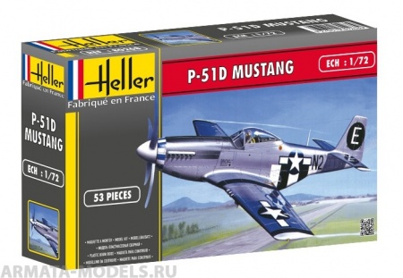80268HL Самолет  Р-51 Мустанг (1:72) Heller