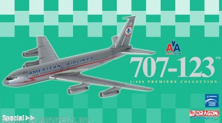 55810Д Самолет в сборе American Airlines 707-123 Dragon