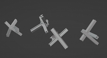 HE72062 Миниатюра Ежи 4шт