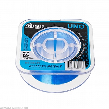 Леска UNO 0,25mm/100m Blue Nylon (PR-U-B-025-100) Premier Fishing( цена указана за упаковку, в количестве 5шт.)