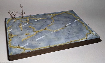 AM48239 Подставка авторская премиум уровня "Заброшенный аэродром" 35 см на 25 см