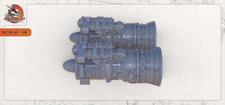 smk48068 Интерьерная часть двигателя ТВ3-117 Seal Model Kit