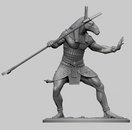CHM-54158. Египетский бог Сет. 54 мм. Материал - смола. Chronos Miniatures