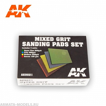 AK9021 Шлифовальная губка Mixed Grit Sanding Pads Set 800 grit.4units AK9021 Шлифовальная губка Mixed Grit Sanding Pads Set 800 grit.4units