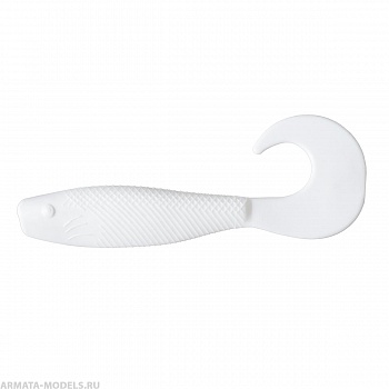 Твистер несъедоб. Hybrid 3,15''/8,0 см White 100шт. (HS-14-001-N) Helios( цена указана за упаковку, в количестве 100шт.)