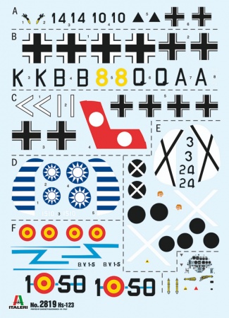 2819ИТ Самолет Henschel Hs 123 Italeri