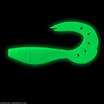 Твистер несъедоб. Kasandra 4''29/10,9см Phosphorus 100шт. (HS-34-041-N) Helios( цена указана за упаковку, в количестве 100шт.)