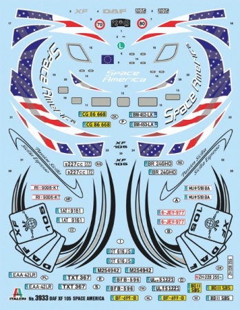 3933ИТ Грузовик DAF XF-105 SPACE AMERICA Italeri