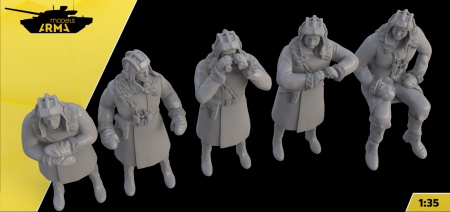 AM35995 Набор танкистов СССР в зимней форме 5 фигур (Не для свободной продажи) Arma Models