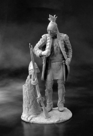 CHM-54070(M). Ирокез, 1755 г. Материал - белый металл. Chronos Miniatures