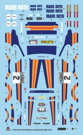 3650ИТ Автомобиль FORD ESCORT RS1800 Mk.II Lombard RAC Rally Italeri