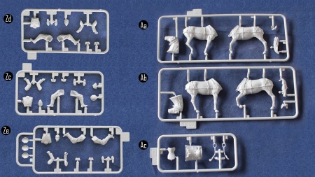 RV35012 Повозка со спаркой пулеметов и лошадьми Riich Models