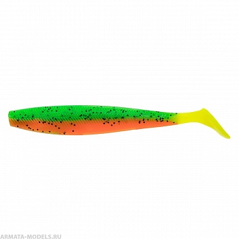 Виброхвост несъедоб. Trofey 5.5''/14см Pepper Green & Orange LT 50шт. (HS-25-032-N) Helios( цена указана за упаковку, в количестве 50шт.)