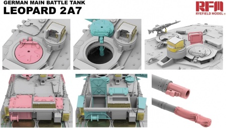 RM-5108 Танк GERMAN LEOPARD 2A7 MAIN BATTLE TANK Rye Field Model (RFM)