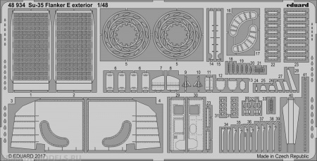 48934ED Su-35 Flanker E exterior  1/48