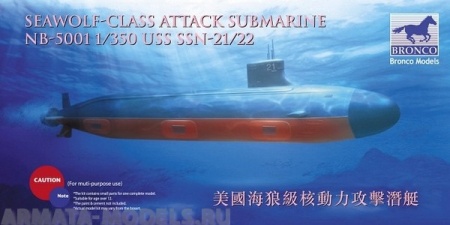 NB5001 USS SSN-21/22 Seawolf-class  Attack submarine Bronco Models