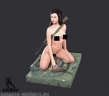 LRA16001 Becca - Resin Girl Figure with AN-94 Abakan assault rifle and armor hatch base LRA16001 Becca - Resin Girl Figure with AN-94 Abakan assault rifle and armor hatch base