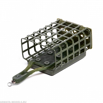 Кормушка Premier Fishing Feeder SPORT ПРЯМОУГ краш.  100г( цена указана за упаковку, в количестве 10шт.)