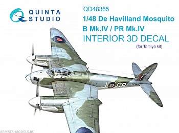 QD48355 3D Декаль интерьера кабины DH Mosquito B Mk.IV/PR Mk.IV (Tamiya)