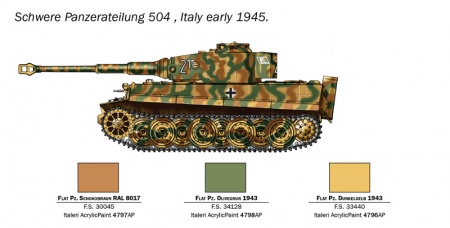 25755ИТ Сборная модель Танк PZ. KPFW. IV TIGER I Italeri