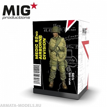 MP35-334 Пластиковая фигура  Medic 82 ND Airborne division