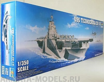 05609P U.S. Aircraft Carrier USS Ticonderoga CV-14 (1944) 05609P U.S. Aircraft Carrier USS Ticonderoga CV-14 (1944)