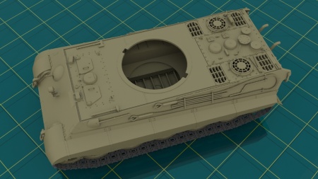 35363 Pz.Kpfw.VI Ausf.B Королевский тигр с башней Хеншель (позднего производства), Германский тяжелый танк ICM