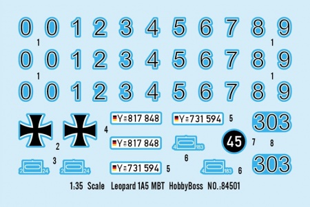 84501HB ОБТ армии бундесвера Leopard 1A5 Hobby Boss