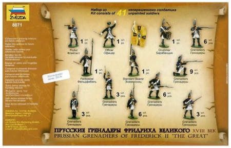 8071 Прусские гренадеры Фридриха Великого Звезда