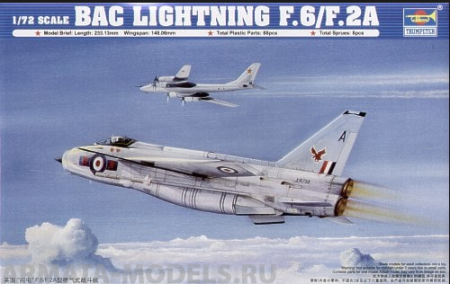 01654 Самолет  BAC Лайтнинг F.2A/F.6 (1:72) Trumpeter