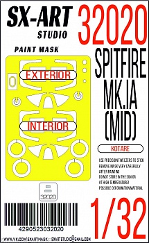 32020SX Окрасочная маска Spitfire Mk. I (Kotare) 32020SX Окрасочная маска Spitfire Mk. I (Kotare)