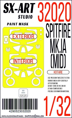 32020SX Окрасочная маска Spitfire Mk. I (Kotare)