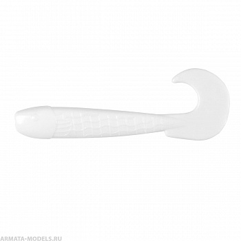 Твистер несъедоб. Long Hybrid 3,55''/9,0 см White 100шт. (HS-15-001-N) Helios( цена указана за упаковку, в количестве 100шт.)